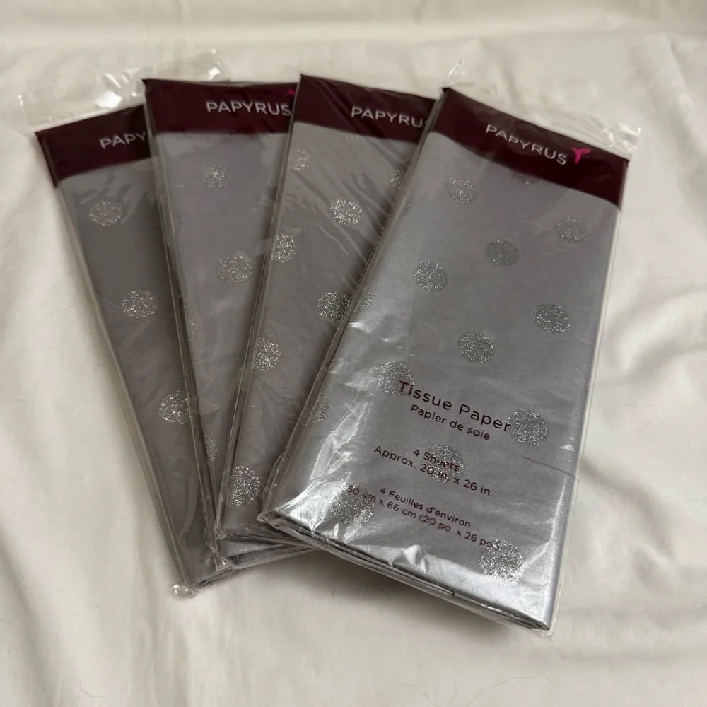 Papyrus Glitter Polka Dot Tissue Paper Lot